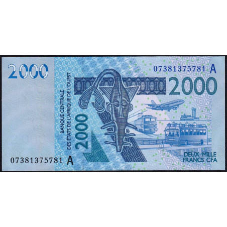 Côte d'Ivoire - Pick 116Ad - 2'000 francs - 2007 - Etat : NEUF