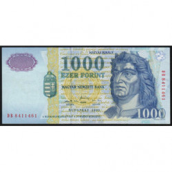 Hongrie - Pick 180b - 1'000 forint - Série DB - 1999 - Etat : SUP+