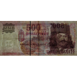 Hongrie - Pick 188d - 500 forint - Série EA - 2005 - Etat : TTB