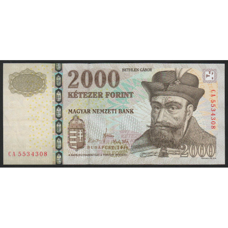 Hongrie - Pick 198c - 2'000 forint - Série CA - 2010 - Etat : NEUF