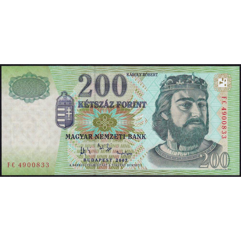 Hongrie - Pick 187g - 200 forint - Série FC - 2007 - Etat : NEUF