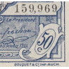 Auch (Gers) - Pirot 15-18 variété - 50 centimes - Série M - 26/03/1920 - Etat : SPL
