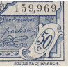 Auch (Gers) - Pirot 15-18 variété - 50 centimes - Série M - 26/03/1920 - Etat : SPL