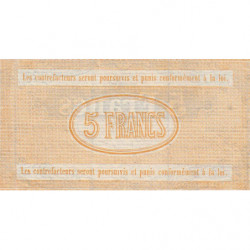 Lille Crédit du Nord - Jer 59.42A - 5 francs - 1870 - Etat : SPL