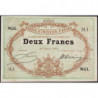B. d'émission Arras - Jer 62.02A - 2 francs - 18/10/1870 - Etat : SPL