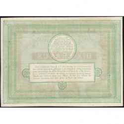 B. d'émission Arras - Jer 62.02C - 10 francs - 18/10/1870 - Etat : SPL