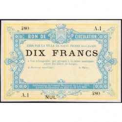 St-Pierre-lez-Calais - Jer 62.26C - 10 francs - Série A.1 - 08/10/1870 - Etat : SUP