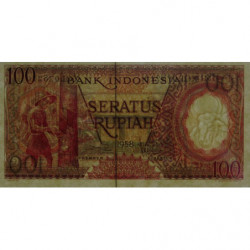 Indonésie - Pick 59r (remplacement) - 100 rupiah - 1958 - Etat : NEUF