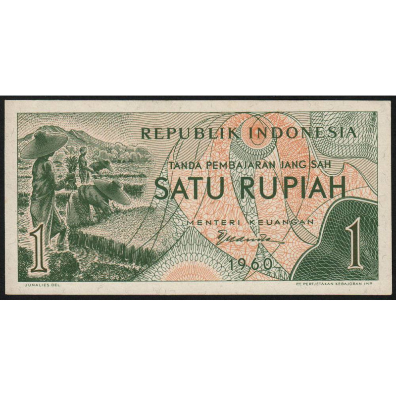 Indonésie - Pick 76 - 1 rupiah - 1960 - Etat : NEUF