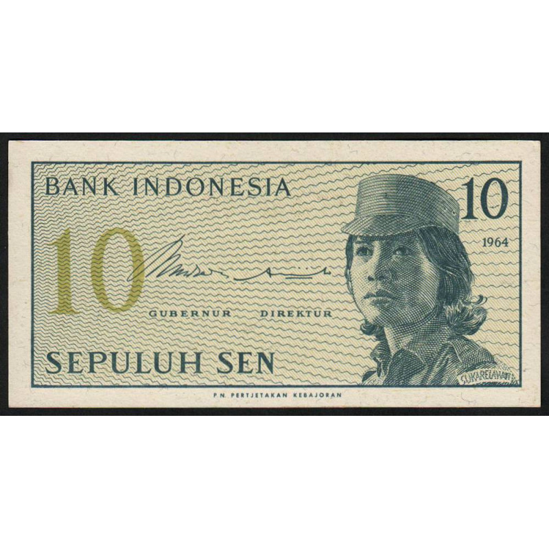 Indonésie - Pick 92a - 10 sen - 1964 - Etat : NEUF