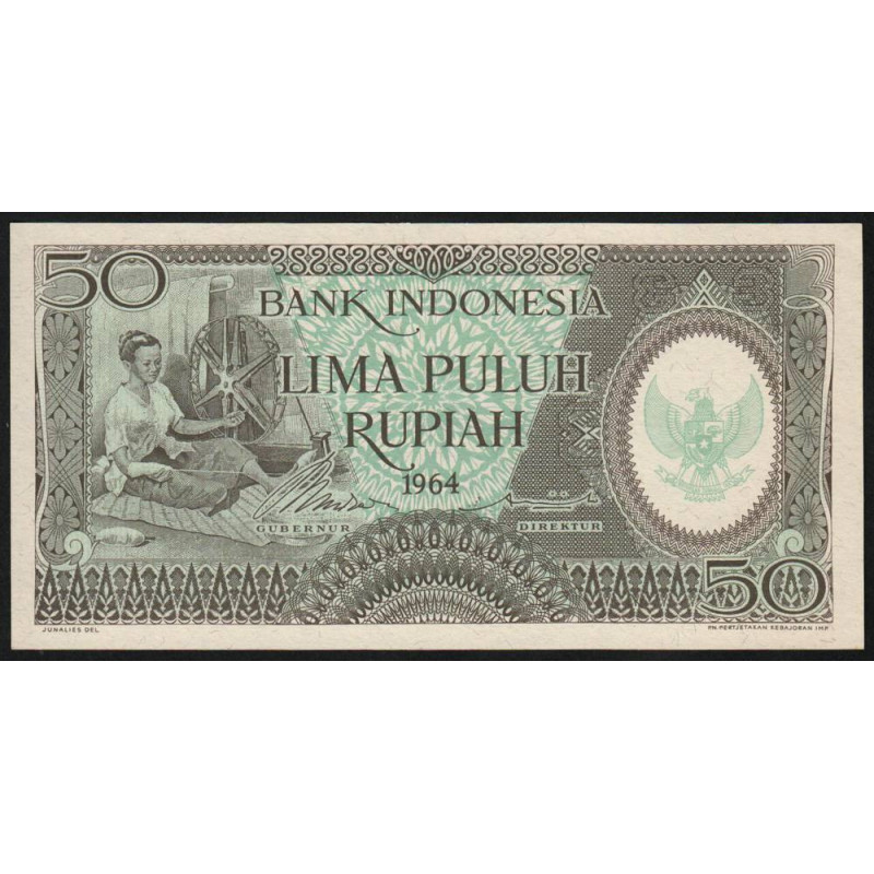 Indonésie - Pick 96 - 50 rupiah - 1964 - Etat : NEUF