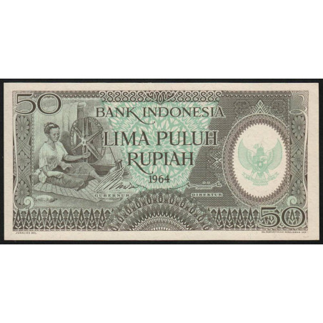 Indonésie - Pick 96 - 50 rupiah - 1964 - Etat : NEUF