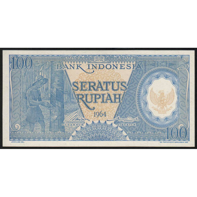 Indonésie - Pick 98 - 100 rupiah - 1964 - Etat : NEUF