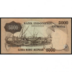 Indonésie - Pick 114a - 5'000 rupiah - 1975 - Etat : pr.NEUF