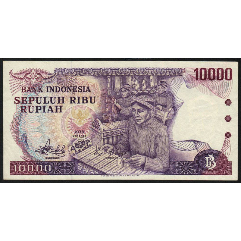 Indonésie - Pick 118 - 10'000 rupiah - 1979 - Etat : TTB+