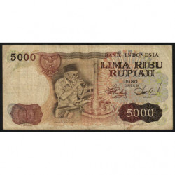 Indonésie - Pick 120a - 5'000 rupiah - 1980 - Etat : B+