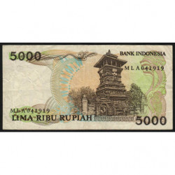 Indonésie - Pick 125a - 5'000 rupiah - 1986 - Etat : TB