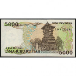 Indonésie - Pick 125a - 5'000 rupiah - 1986 - Etat : SPL
