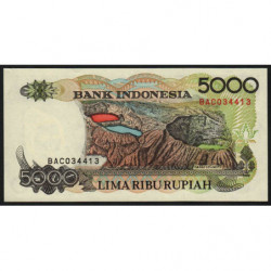 Indonésie - Pick 130a - 5'000 rupiah - 1992 - Etat : SPL