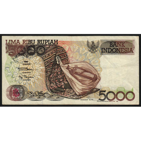 Indonésie - Pick 130e - 5'000 rupiah - 1996 - Etat : TB