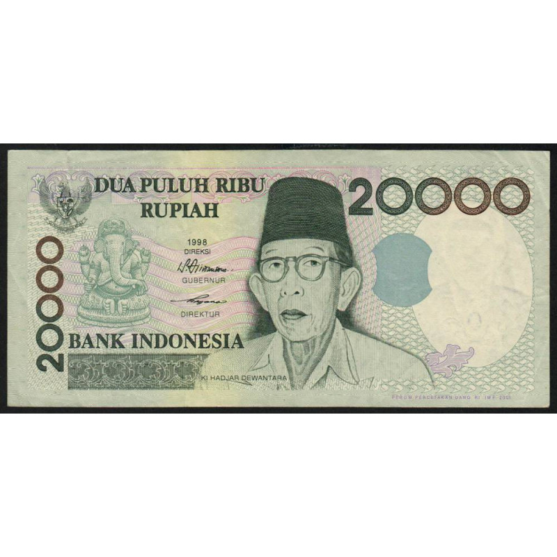 Indonésie - Pick 138d - 20'000 rupiah - 2001 - Etat : TB+