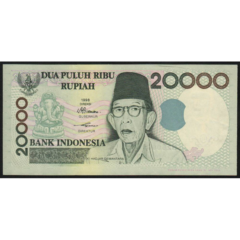 Indonésie - Pick 138e - 20'000 rupiah - 2002 - Etat : pr.NEUF