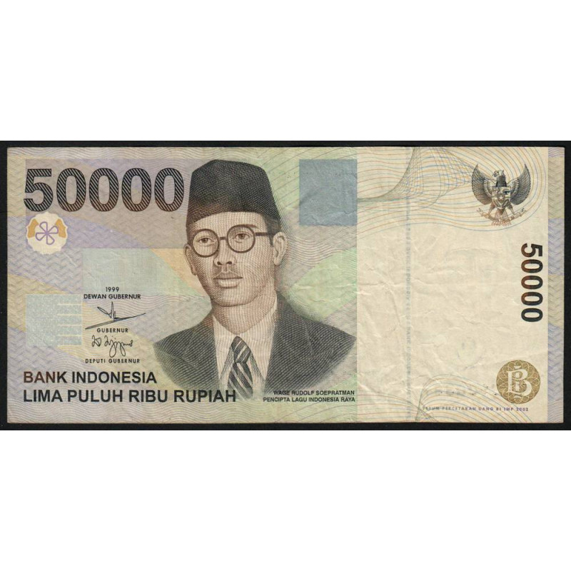 Indonésie - Pick 139d - 50'000 rupiah - 2002 - Etat : TB
