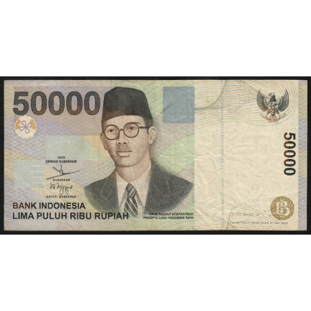Indonésie - Pick 139d - 50'000 rupiah - 2002 - Etat : TB