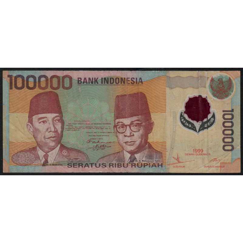 Indonésie - Pick 140 - 100'000 rupiah - 1999 - Polymère - Etat : TB+