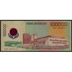 Indonésie - Pick 140 - 100'000 rupiah - 1999 - Polymère - Etat : TB+