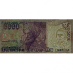 Indonésie - Pick 142c - 5'000 rupiah - Série QAL - 2001/2003 - Etat : NEUF