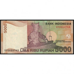 Indonésie - Pick 142c - 5'000 rupiah - Série SYO - 2001/2003 - Etat : TTB