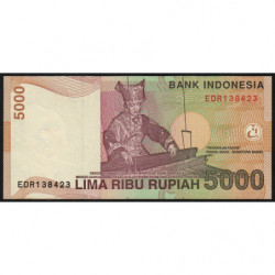 Indonésie - Pick 142d - 5'000 rupiah - Série EDR - 2001/2004 - Etat : NEUF
