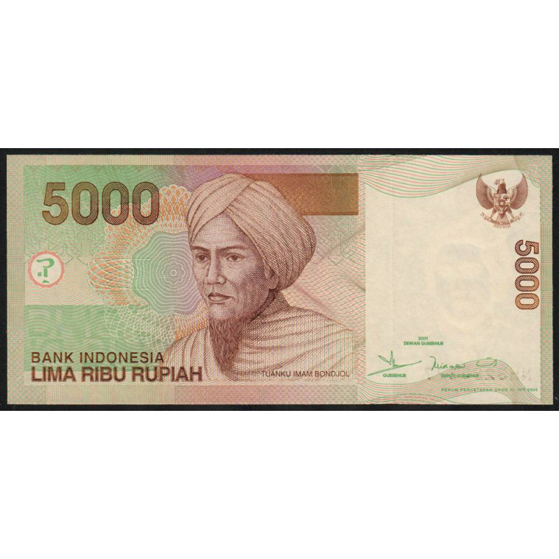Indonésie - Pick 142e - 5'000 rupiah - Série NHS - 2001/2005 - Etat : NEUF
