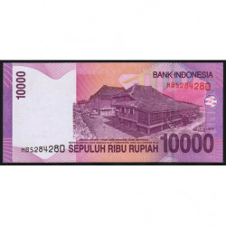 Indonésie - Pick 143b - 10'000 rupiah - Série HBS - 2005/2006 - Etat : SPL