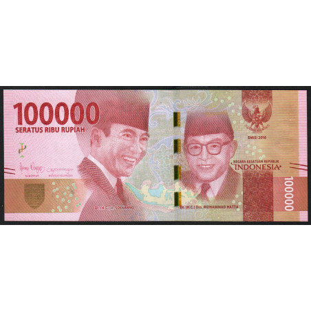 Indonésie - Pick 160c_2 - 100'000 rupiah - Série LEB - 2016/2018 - Etat : NEUF