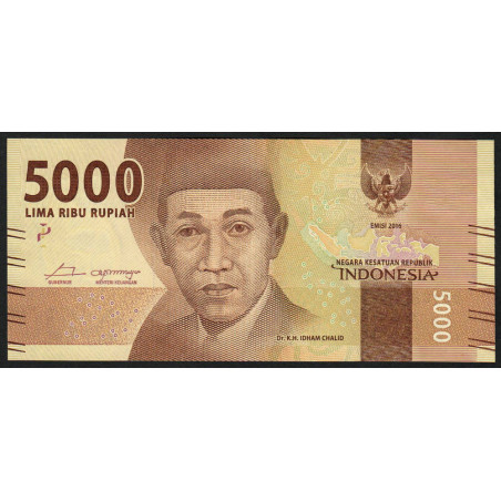 Indonésie - Pick 156a - 5'000 rupiah - Série AAT - 2016/2016 - Etat : NEUF