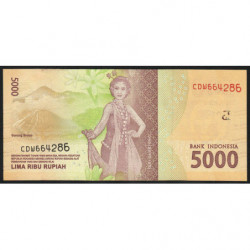 Indonésie - Pick 156b - 5'000 rupiah - Série CDW - 2016/2017 - Etat : NEUF