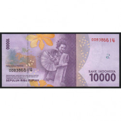Indonésie - Pick 157c_2 - 10'000 rupiah - Série DDB - 2016/2018 - Etat : NEUF