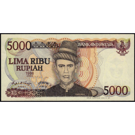 Indonésie - Pick 125r (remplacement) - 5'000 rupiah - 1986 - Etat : pr.NEUF