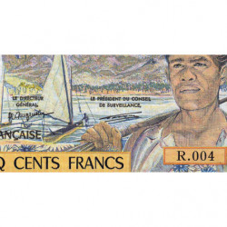 Territoire Français du Pacifique - Pick 1a - 500 francs - Série R.004 - 1992 - Etat : TTB