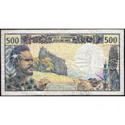 Territoire Français du Pacifique - Pick 1a - 500 francs - Série J.005 - 1992 - Etat : B+