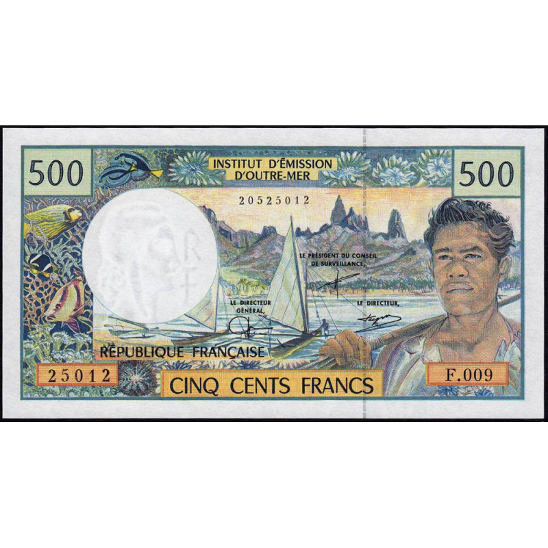 Territoire Français du Pacifique - Pick 1d - 500 francs - Série F.009 - 2001 - Etat : NEUF