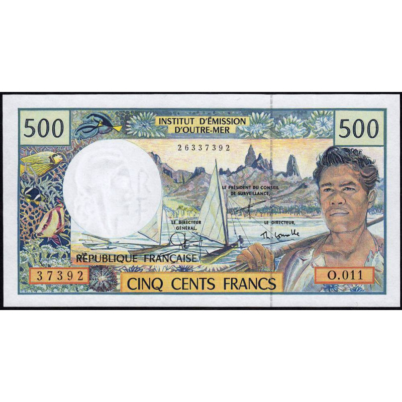 Territoire Français du Pacifique - Pick 1e - 500 francs - Série O.011 - 2004 - Etat : NEUF