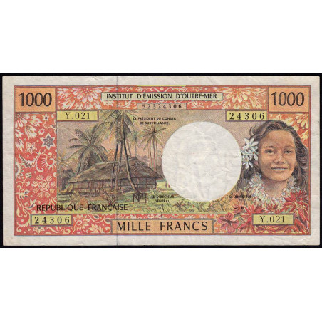 Territoire Français du Pacifique - Pick 2e - 1'000 francs - Série O.021 - 2000 - Etat : TB