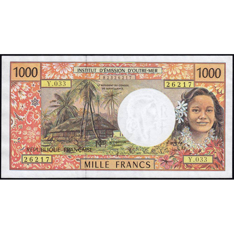 Territoire Français du Pacifique - Pick 2h - 1'000 francs - Série Y.033 - 2004 - Etat : SUP+