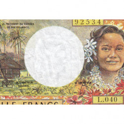 Territoire Français du Pacifique - Pick 2j - 1'000 francs - Série L.040 - 2009 - Etat : B+