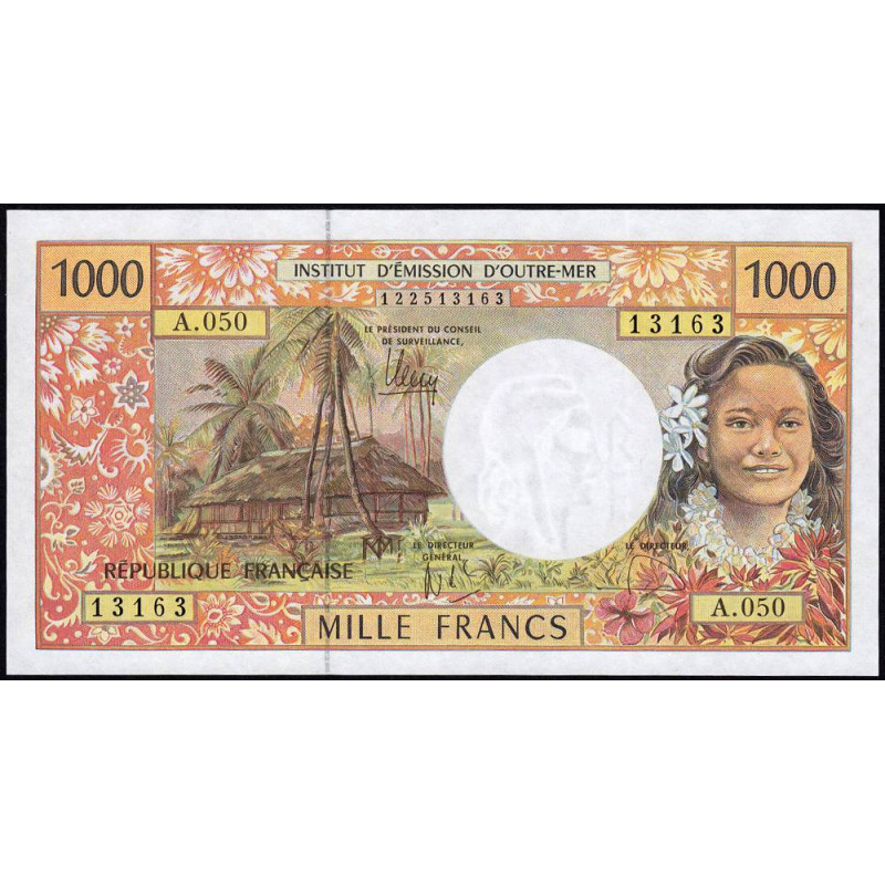 Territoire Français du Pacifique - Pick 2l - 1'000 francs - Série A.050 - 2012 - Etat : NEUF
