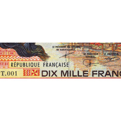 Territoire Français du Pacifique - Pick 4d - 10'000 francs - Série T.001 - 2002 - Etat : NEUF