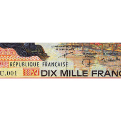 Territoire Français du Pacifique - Pick 4e - 10'000 francs - Série U.001 - 2005 - Etat : NEUF